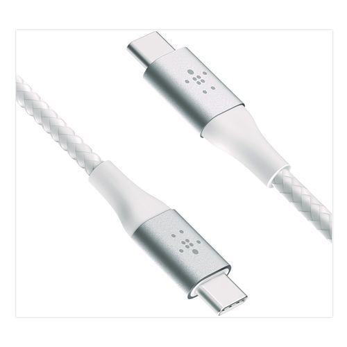 Belkin BOOST CHARGE Braided USB-C to USB-C Cable, 6.6 ft, White, 3/Pack gallery