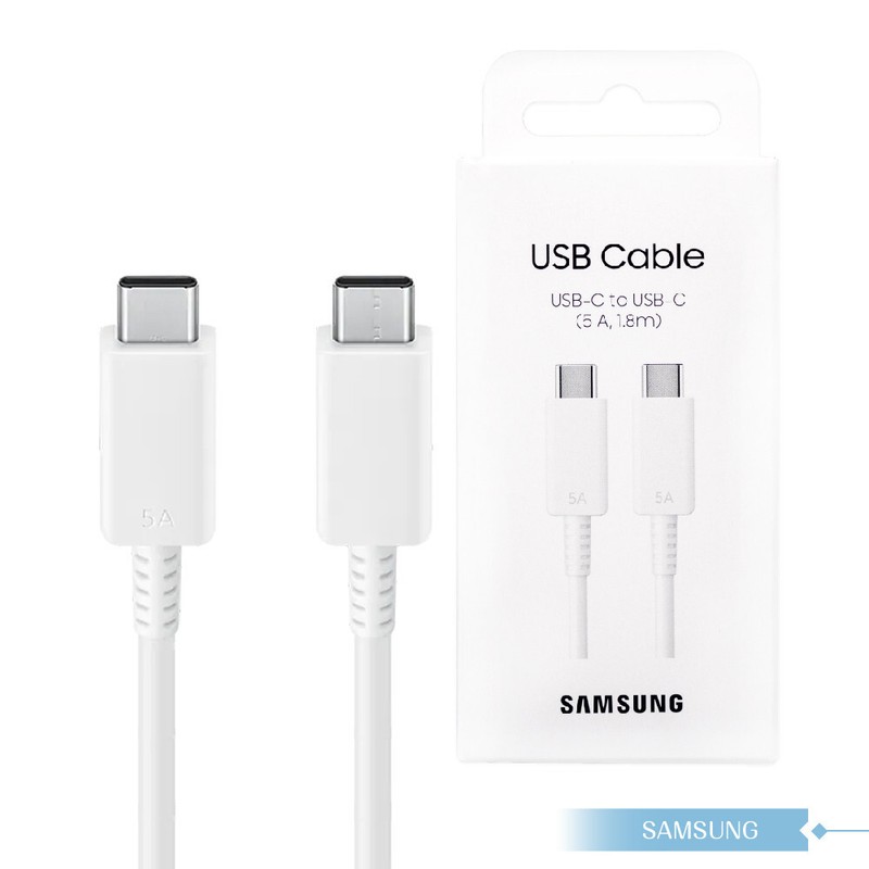Original Samsung Official Dual Type-C Cable (5A,1.8m) for S23 Series / EP-DX510