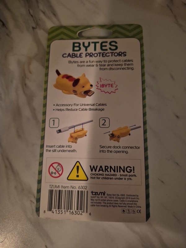 Tzumi Bytes Cell Phone Cable Protectors Green/ Purple Monster New gallery