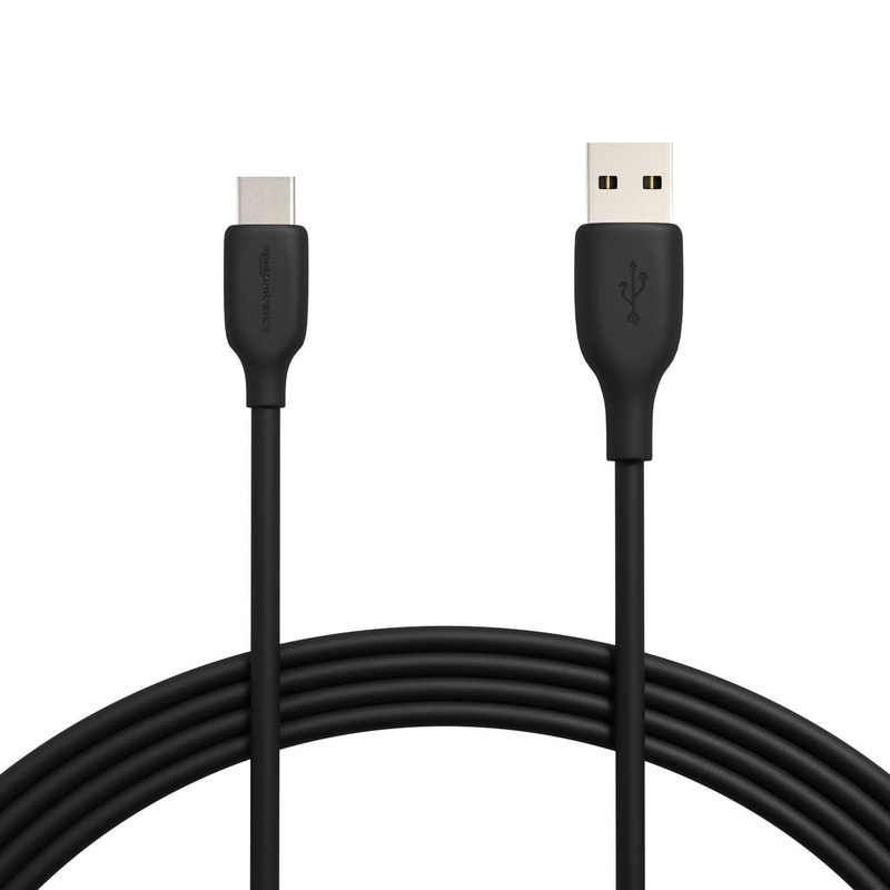 Amazon Basics USB-C to USB-A 2.0 Fast Charger Cable 10 FT Black NEW