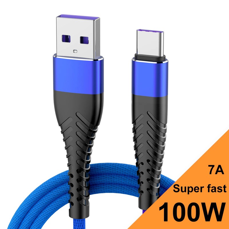 PD 7A 100W USB To Type C Phone Fast Charge Data Cable For Huawei Honor Xiaomi On gallery