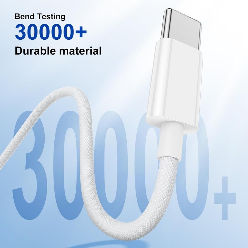For iPhone 15 16 Pro Max Android 20W Dual USB-C Fast Charger Block Type-C Cable gallery