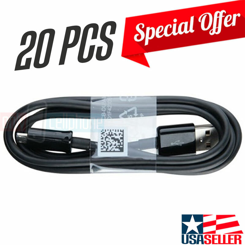 Wholesale Lot of 20 OEM Samsung 3FT Micro-USB Data Cable for Galaxy S7 S6 Note