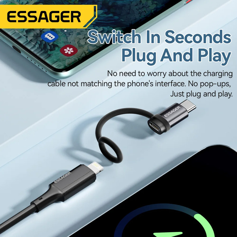 USB Type C Female to iOS Male Adapter For iPhone 14/13/12/11/XR/XS/SE gallery