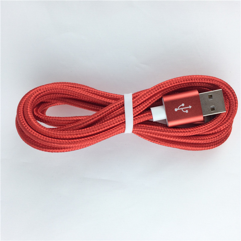 Fast Charge 1M 2M 3M Aluminum Alloy Braided Data Cable For i phone Random Color gallery