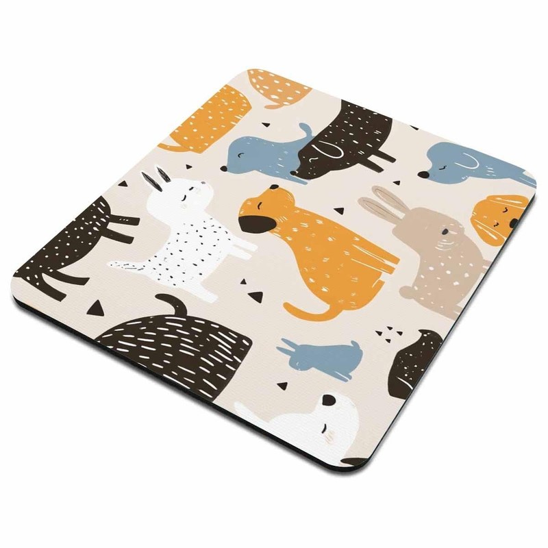 Hand Drawn Dogs Mouse Pad Cute Dogs Design Mousepad Non-Slip Rubber Gaming Mo... gallery
