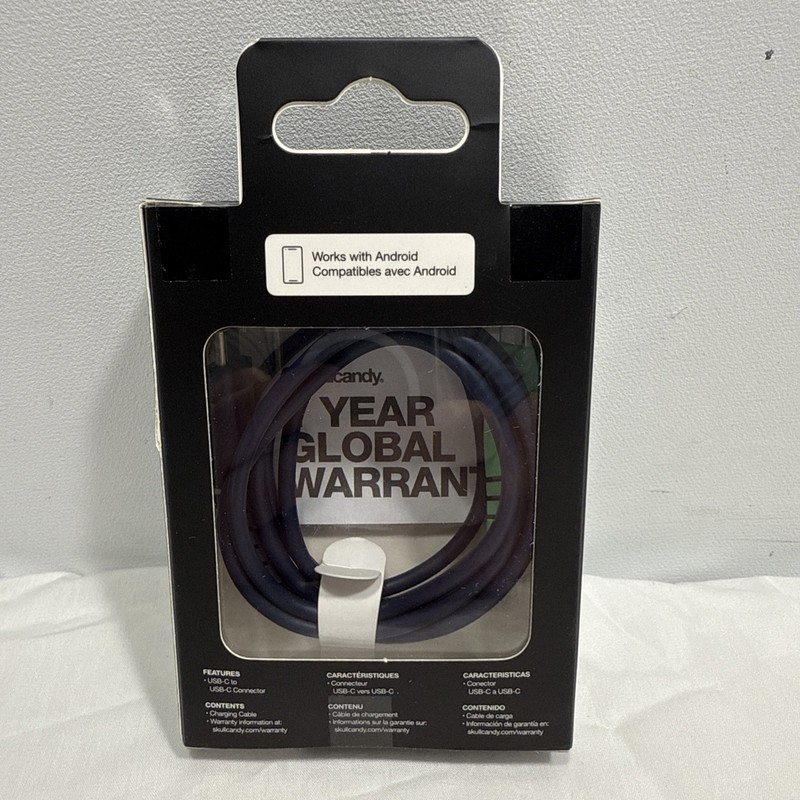 Skullcandy Line Charging Cable USB-C to ISB-C 4ft Long, 60W Rapid Charge ~ NEW gallery