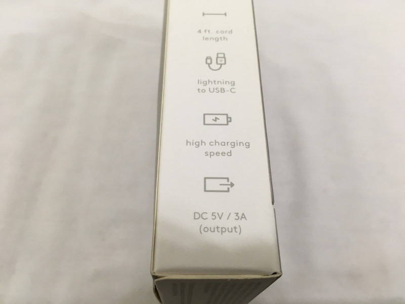 NEW Heyday 4' Charging Cable USB-C to Apple iPhone iPad - DARK ORANGE/BROWN (ob) gallery
