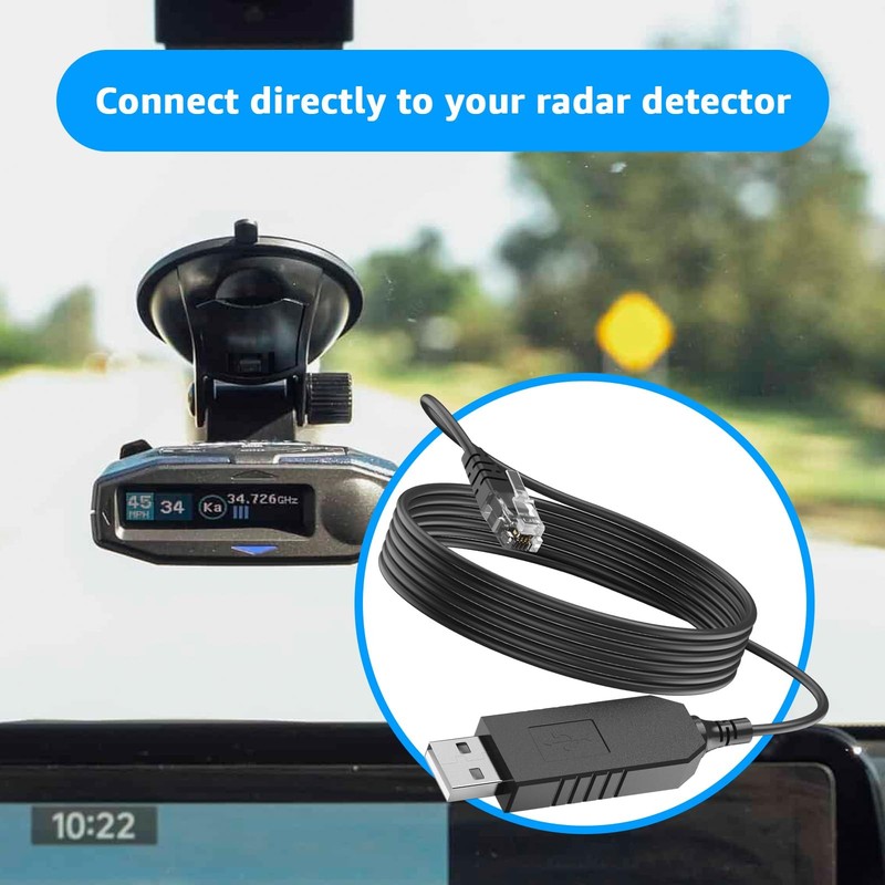 6.5FT USB to RJ11 for Uniden Radar Detector Power Cable gallery