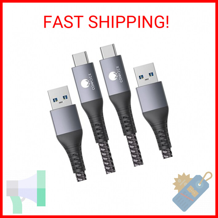 CONMDEX Android Auto USB Cable [Upgrade, 3ft, 2Pack] 10Gbps USB 3.1 Gen 2 USB A