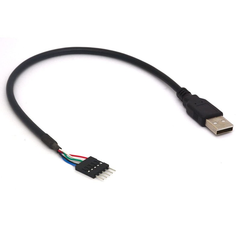 5 Pin Motherboard Header to USB A Cable, Dupont IDC 5-Pin Plug to USB 2.0 Ext...
