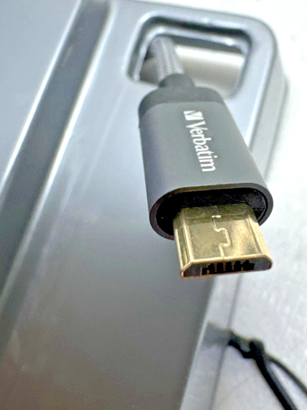 Verbatim Premium Cable Micro-USB to USB A Charge/Sync Cable🔥Braided Black🔥NEW gallery