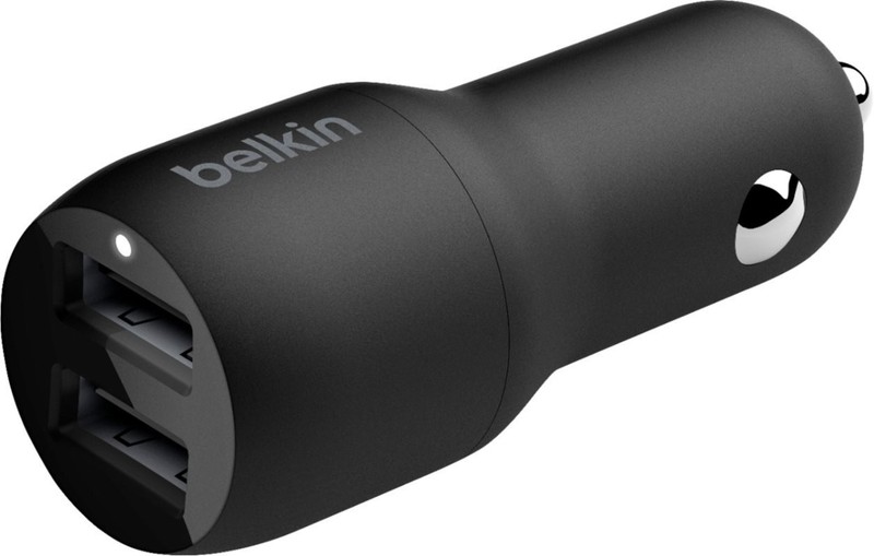 Belkin 24W Dual USB A Ports Car Charger with MFi-Certified Lightning Cable gallery