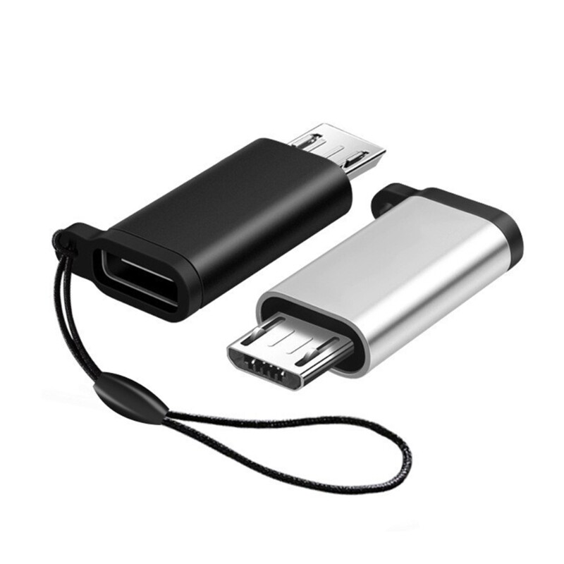 USB C to Micro USB Adapter Connector with Lanyard for Cellphone and Micro Device gallery