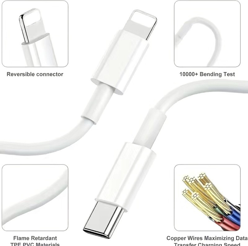 Extremely fast charger for Iphone 11 12 13 14, both charging cable + charger box gallery