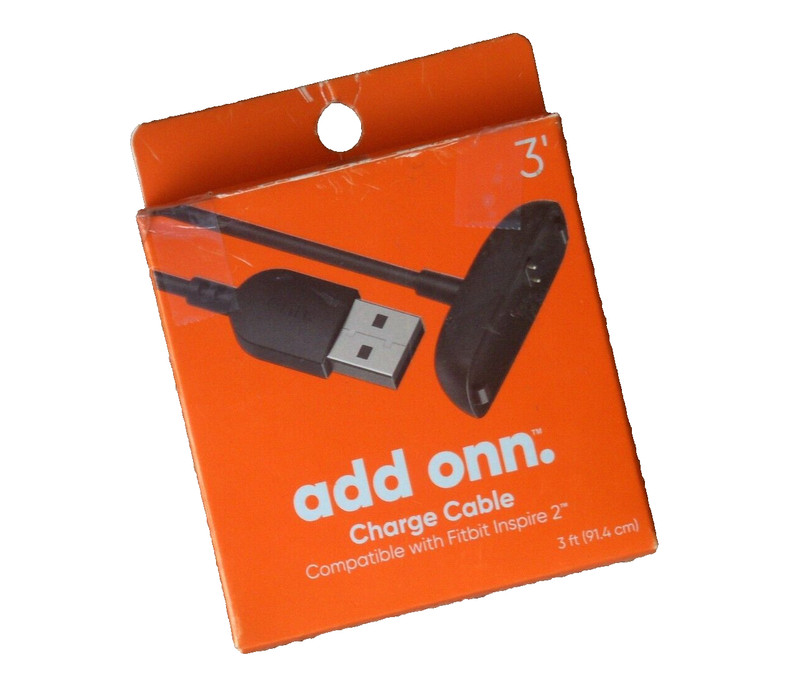 Add Onn Charge Cable / 3′ cable / Fitbit Inspire 2 Compatible