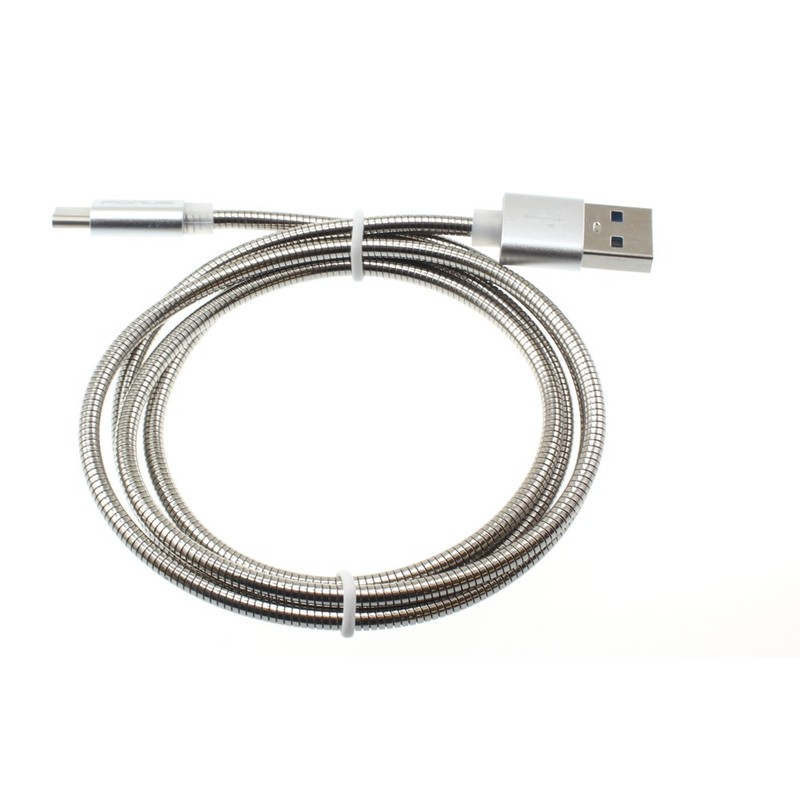 For Galaxy Z Flip7/FE – Metal USB Cable 3ft Type-C Charger Cord Power Wire