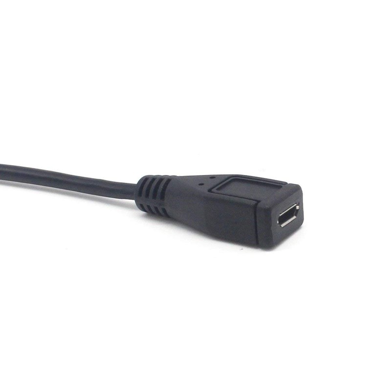 Micro USB Left Angle,Micro Extension Cable, 90 Degree 10 inches, Black gallery