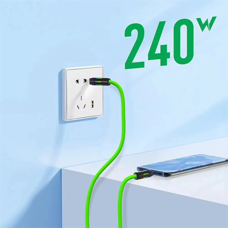 120W Fast Type C Wall Charger , 240W 5FT Super Fast Cable For Android Cell Phone gallery