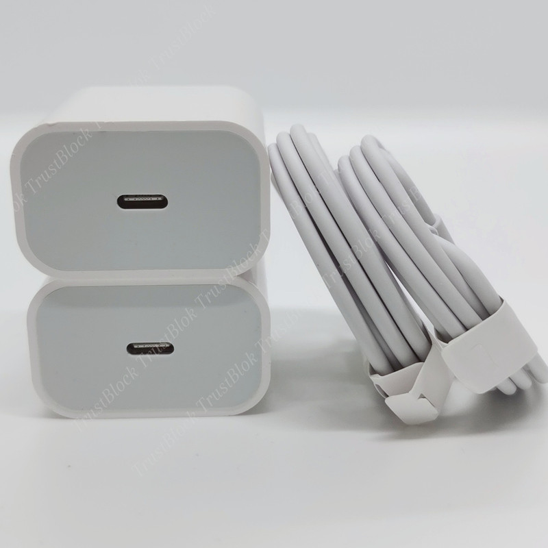 Type C PD Fast Charger Aadpter Cable 20W USB C Plug For iPhone 14 13 12 11 2Pack gallery