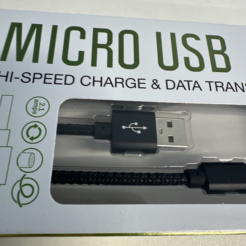 Dual Micro USB Cable Hi Speed Charge Data Transmission Black NEW box $12.99 Blac gallery