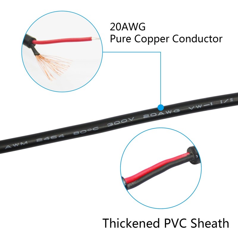 Cable USB C a 2 pines, cable desnudo extremo abierto 20 AWG 5 V/5 A tipo C macho gallery