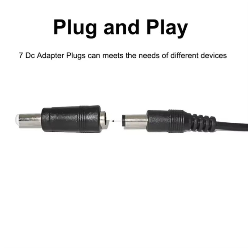 Universal Power Cable USB to DC 5.5 * 2.1mm Jack 5V Charging Cord 8 in 1 Connect gallery