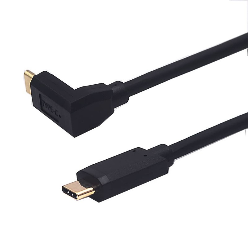 2FT USB 3.1 Type C Male Cable 3A 10Gbps 4K@60Hz Straight Up Down Angle gallery