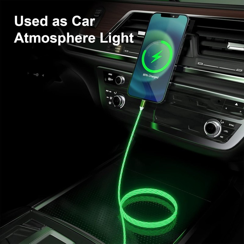 3-in-1 Multi USB Universal Flowing LED Light Up Phone Charge Cable， gallery