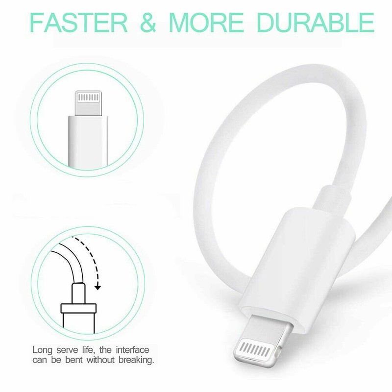 Combo USB-C Type-C to 8 pin PD Cable + 5w USB Charger for iPod iPhone iPads gallery