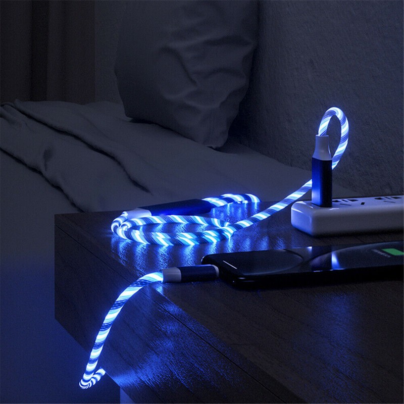 3 in 1 LED Fast Charging Cable Cell Phone Charger Cord For iPhone Type C USB New gallery