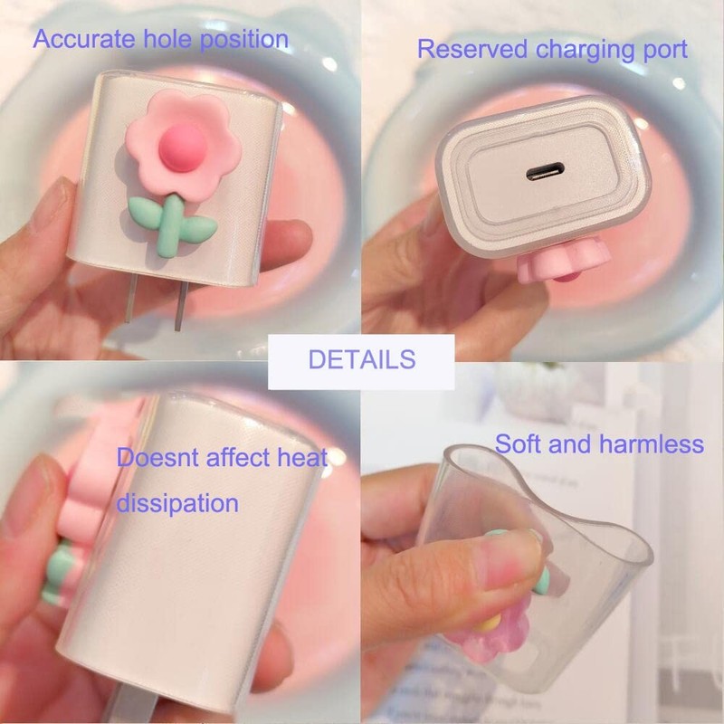 5 in 1 DIY 18W 20W Heart Shape Protector Data Cable USB Charger Line Earphone... gallery