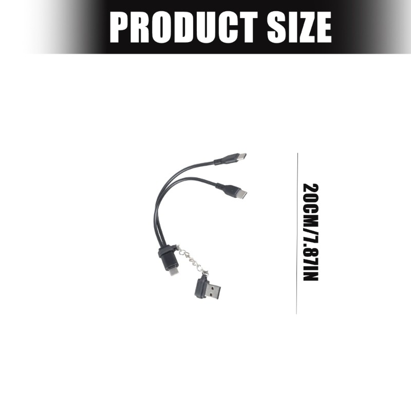Double USB CREATE Power Cable 20cm Double Charging For Electronics Stable gallery