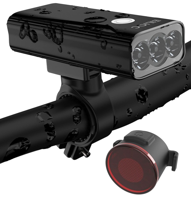 Bike Lights for Night Riding,6400 mAh Bicycle Light Front and Rear USB Rechar...