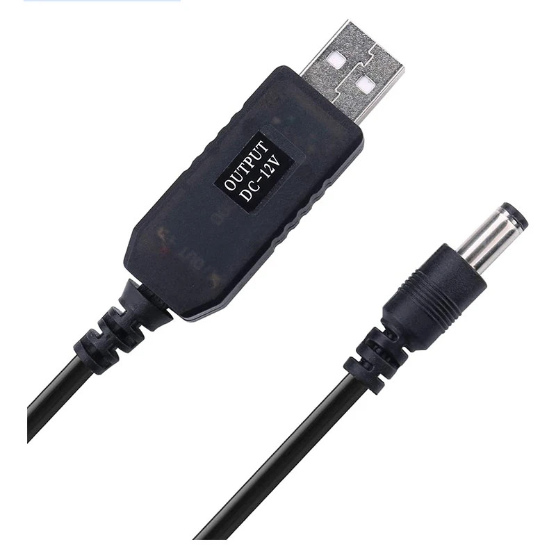 5.5*2.1Mm Wifi to Powerbank Cable Connector DC 5V to 12V USB Cable Boost Convert gallery