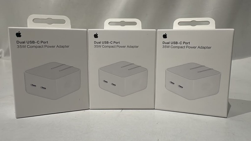 Apple 35W Dual USB-C Port Compact Wall Power Adapter Genuine