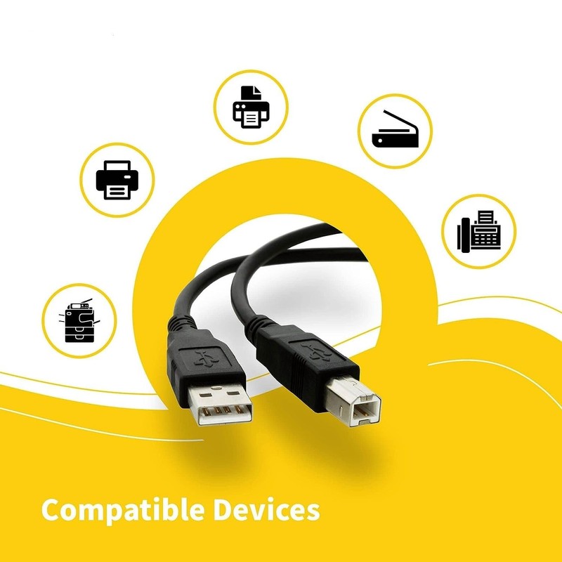 (10-Pack) USB A to B Printer Cable 10-ft., High Speed Scanner Printer Cord Co... gallery