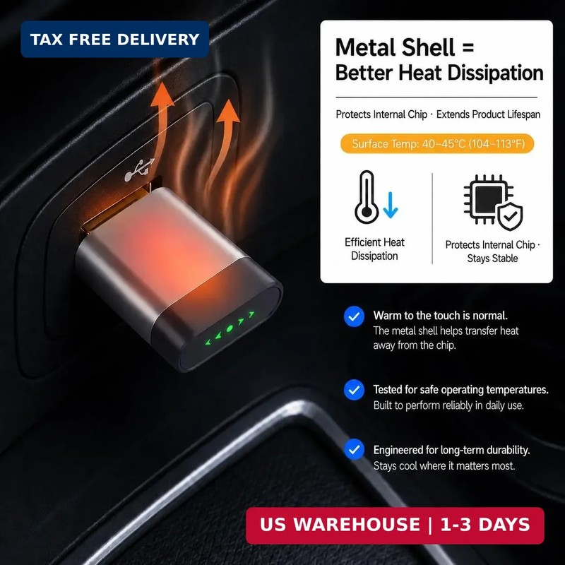 Wireless CarPlay Adapter for iPhone & Android Auto (Mini & 2026 New), Wired to W gallery