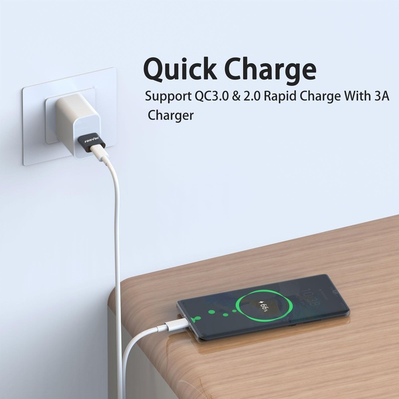 4 Pack USB C Female to USB A Male Adapter Charger Type C Connector Black gallery
