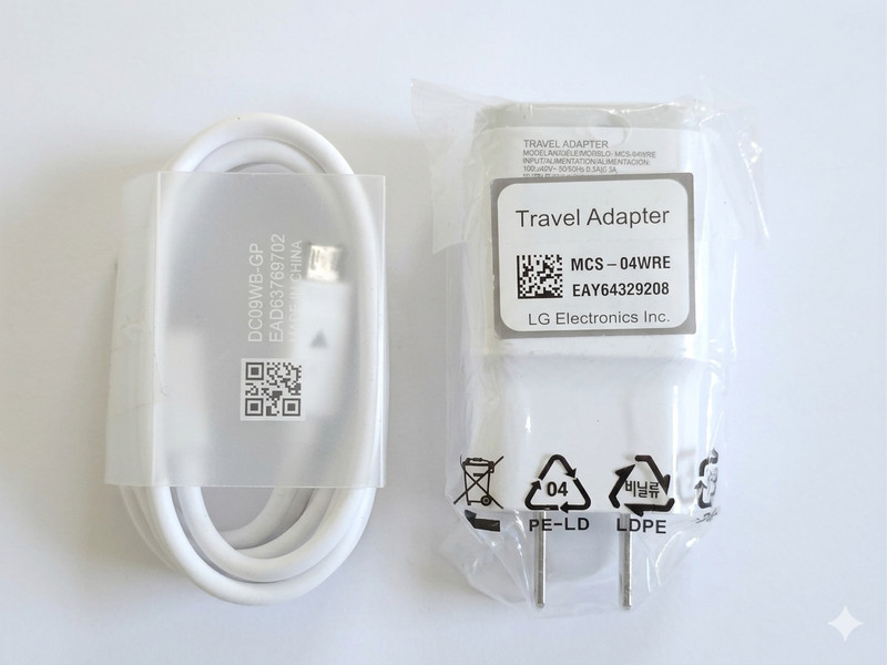NEW Original LG White 1.8Amp Wall Charger + Micro USB Data Sync Cable gallery