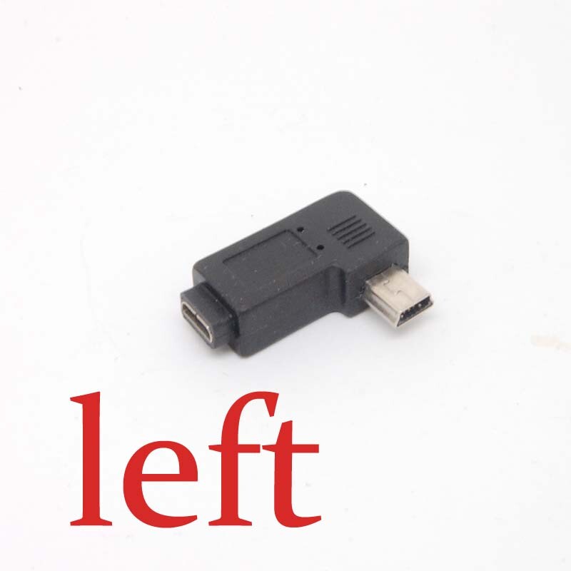 Mini USB Type A male to Micro USB B feMale 90 Degree right/left Angle Adapter gm