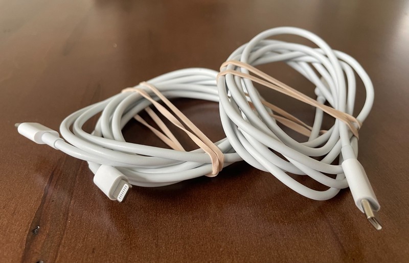 USB-C to iPhone Charging Cable - Lot of 2 - 6 ft - White