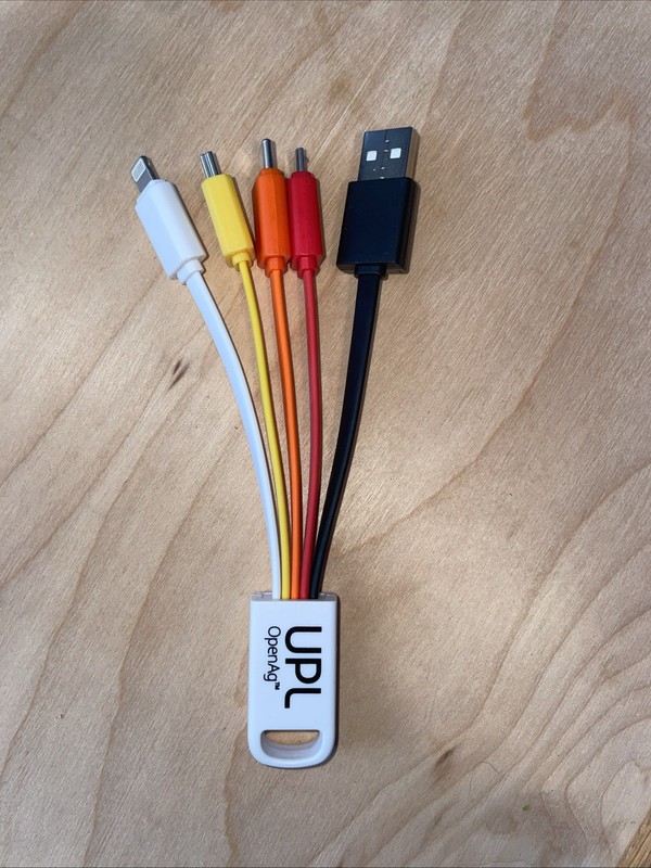 6" 4 in 1 USB Charger = USB-A into USB-C, USB-mini, micro-USB and MFI certified gallery