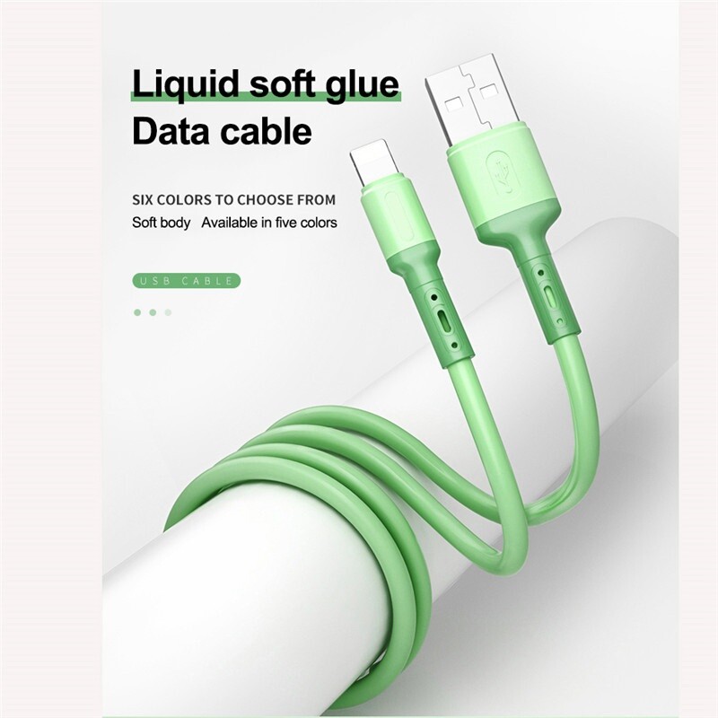 For Apple Android TYPE-C super fast charge silicone 5a soft rubber data cable gallery
