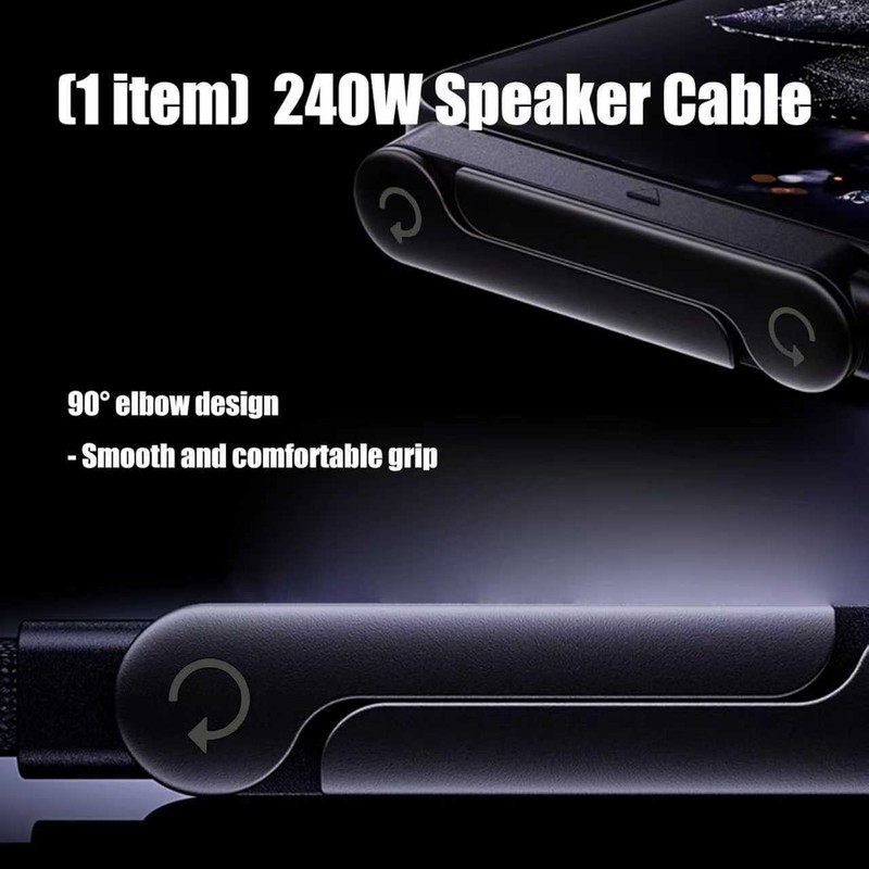2-in-1 Invisible Holder Charger Cable 240W Fast Charging Cord with Phone Stand gallery