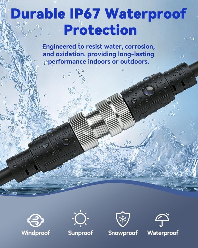 M12 5 Pin Sensor Cable A Coded Male To Female IP67 Waterproof Extension Cord gallery
