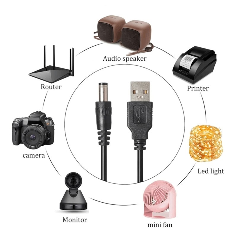 USB To DC5.5x2.1mm Conversion Cable with DC5.5x2.5 DC5.5x2.1 DC4.0x1.7DC3.5x1.35 gallery