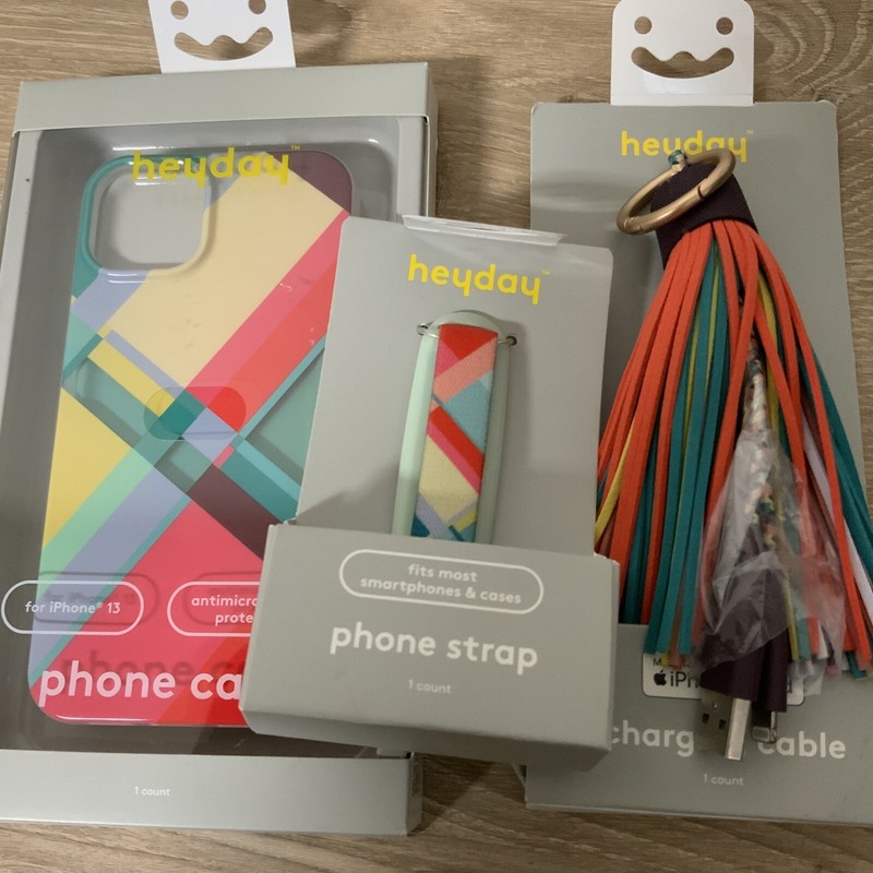 📀 Heyday Tassel Charging Cable , Phone Case for iPhone 13& Phone Strap-SET OF 3