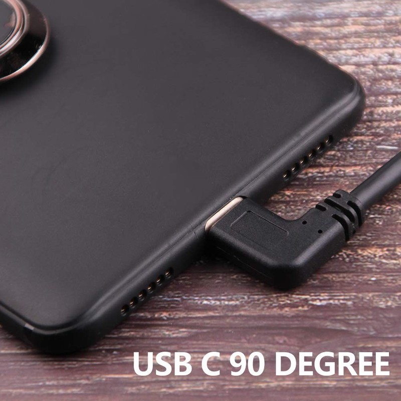 USB C 90° Right Angle Extension Cable 3.0 Type C Male 20CM 2 Pack gallery