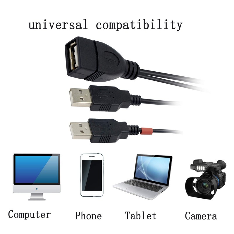 3.2 Feet USB Splitter Cable, 2.0A Female to Dual A Y Hub Adapter Cable YOUCHE... gallery